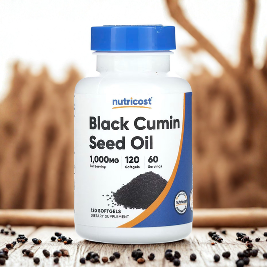 Black Cumin Seed Oil Softgels 1000mg per Serving (500mg Each) – 120 Capsules | Cold-Pressed Nigella Sativa Supplement