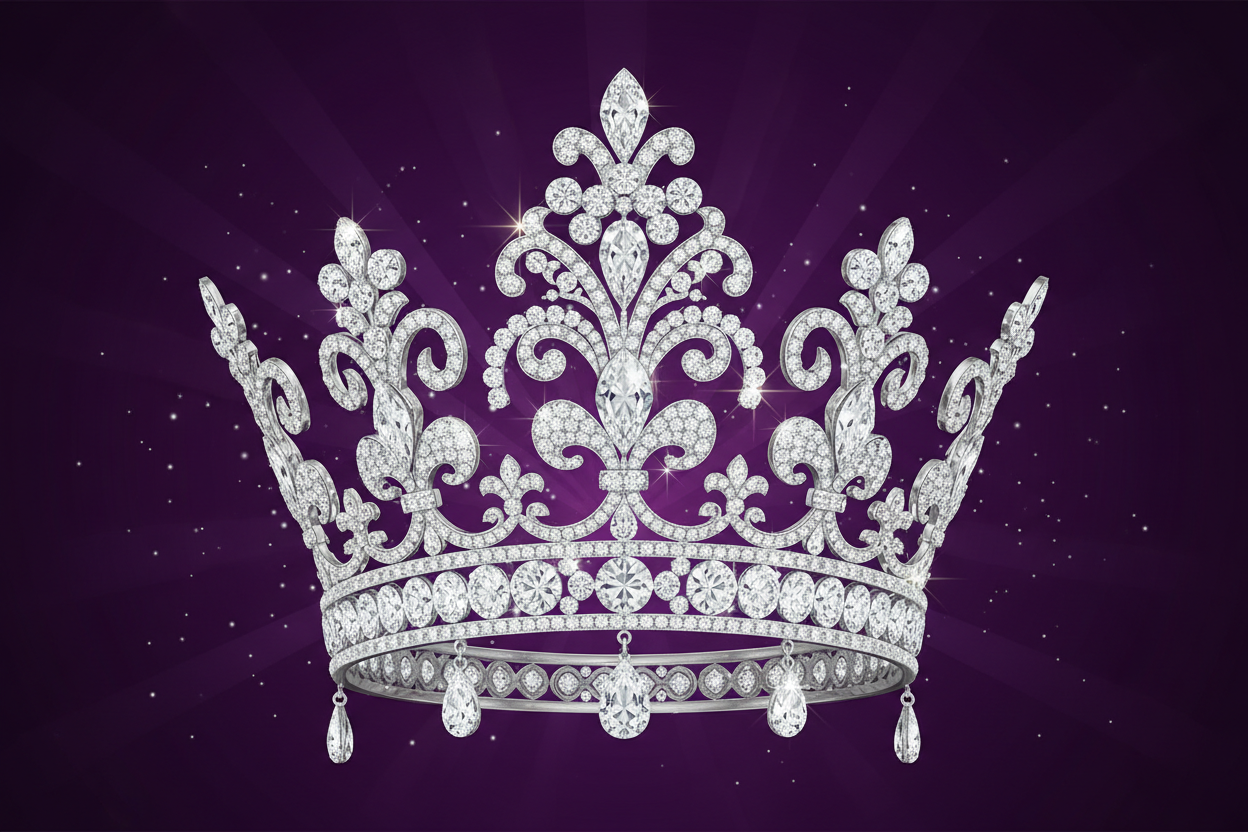 Silver Diamond Crown Banner